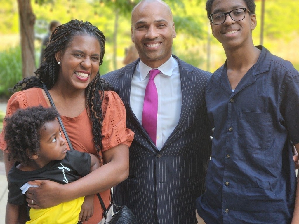 Clinton Graham with his family