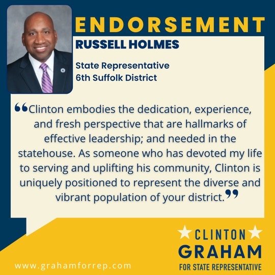 Endorsement from State Representative Russell Holmes